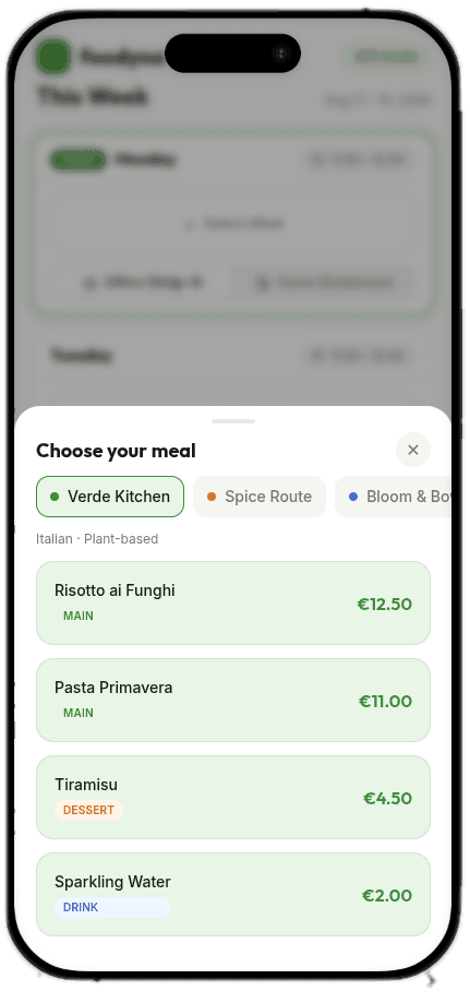 2. Selecteer je gerechten π₯